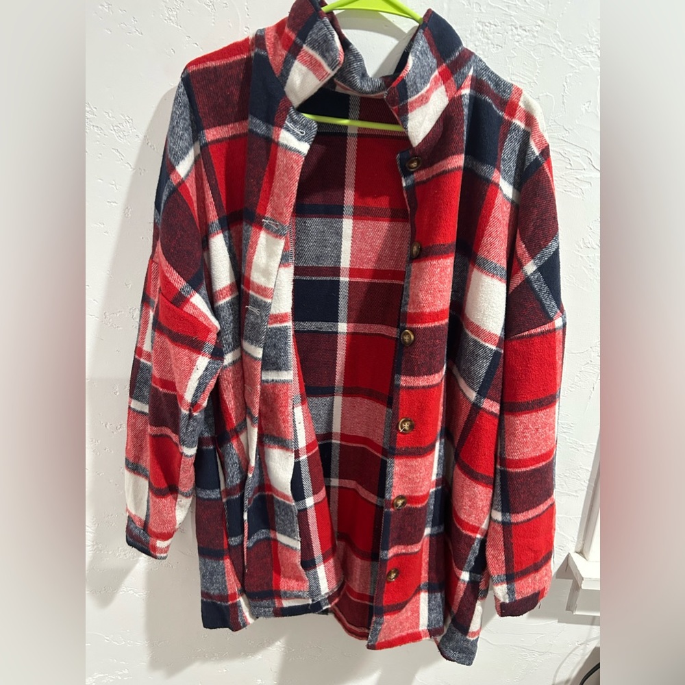 Blue,red and white shaket